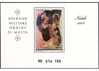 SMOM 1984 Natale BF MNH**