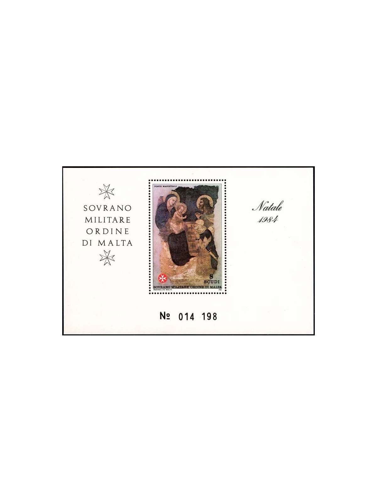 SMOM 1984 Christmas s/s MNH**