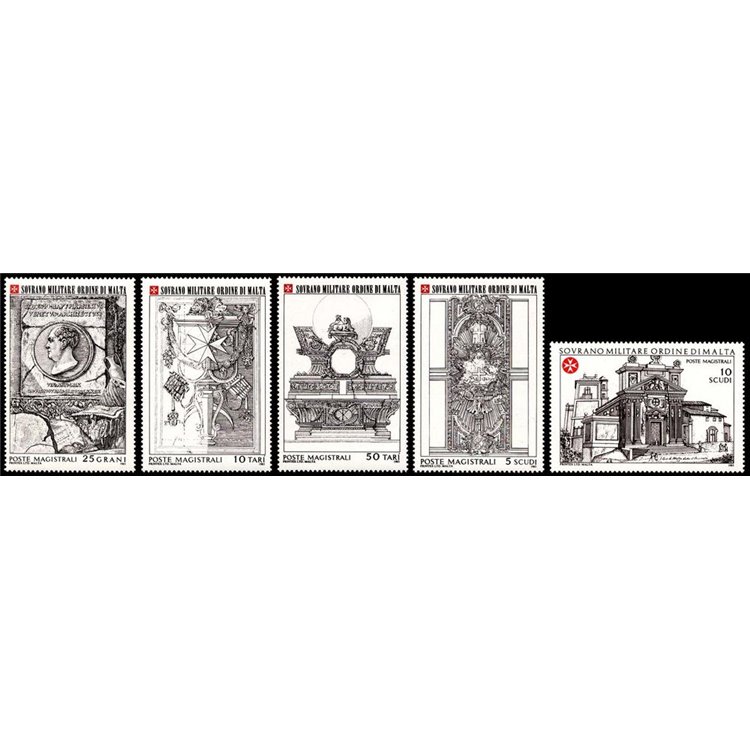 SMOM 1985 Giovanni Battista Piranesi 5v MNH**