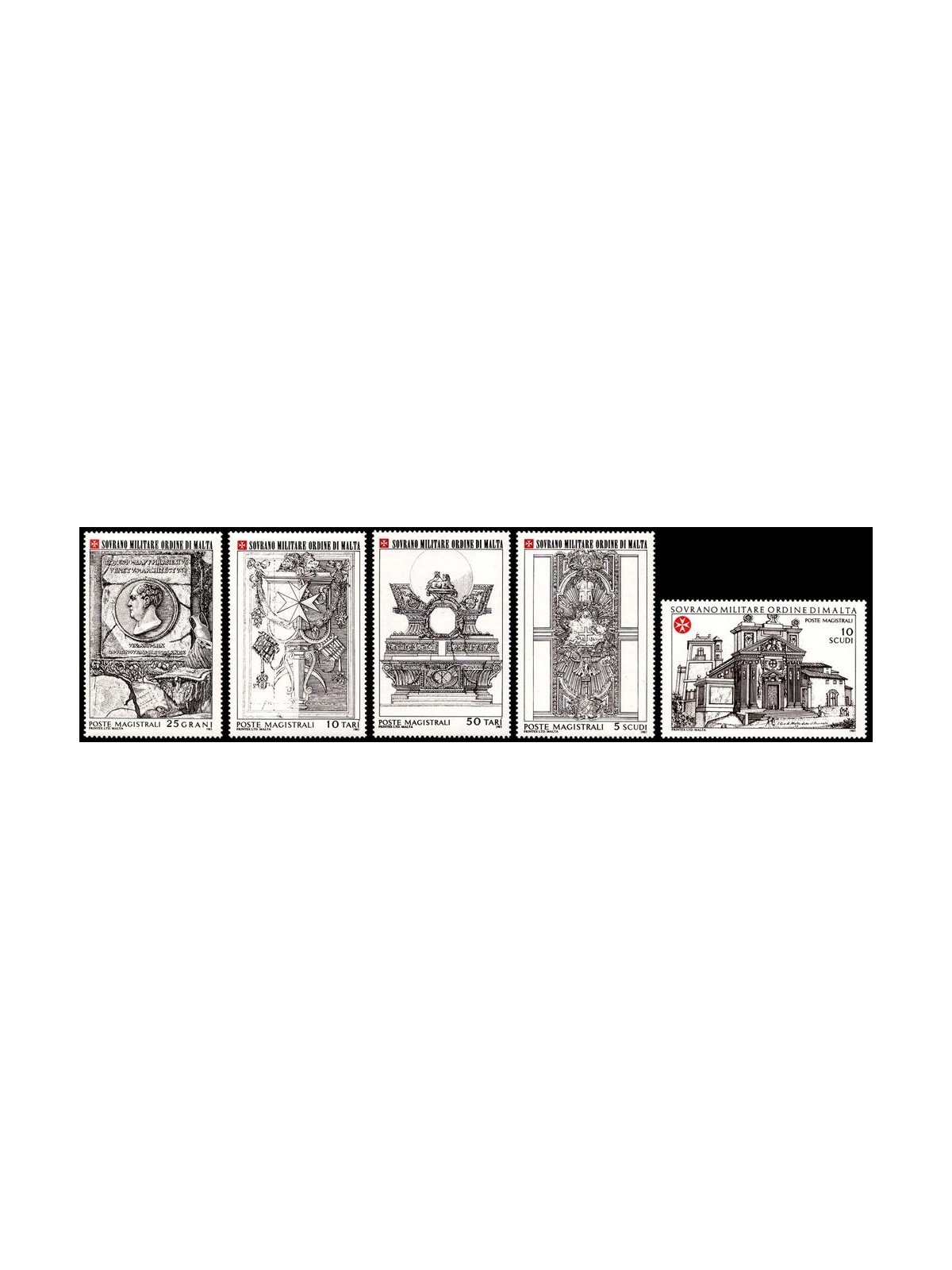 SMOM 1985 Giovanni Battista Piranesi 5v MNH**