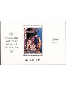SMOM 1985 Christmas s/s MNH**