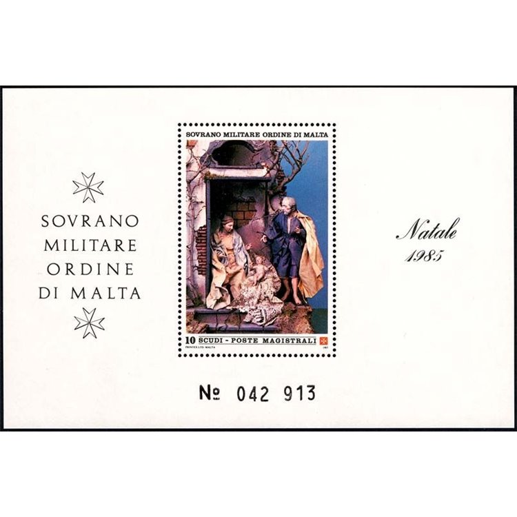 SMOM 1985 Christmas s/s MNH**