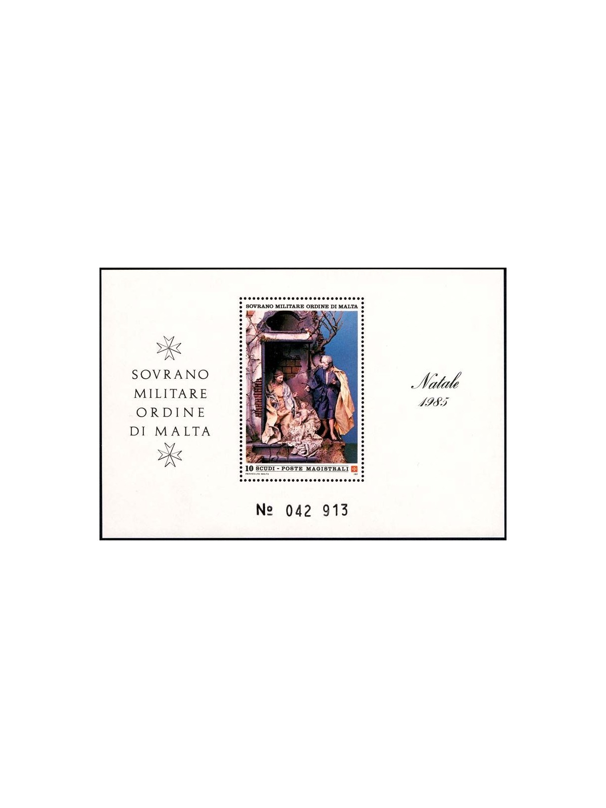 SMOM 1985 Natale BF MNH**