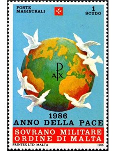 SMOM 1986 Anno internazionale della pace MNH**
