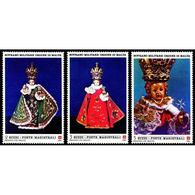 SMOM 1986 Christmas 3v MNH**