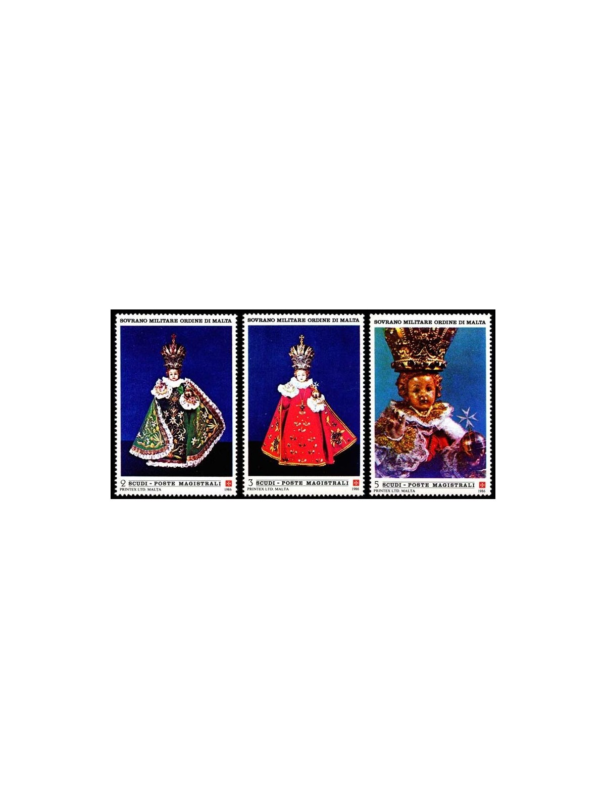 SMOM 1986 Natale 3v MNH**