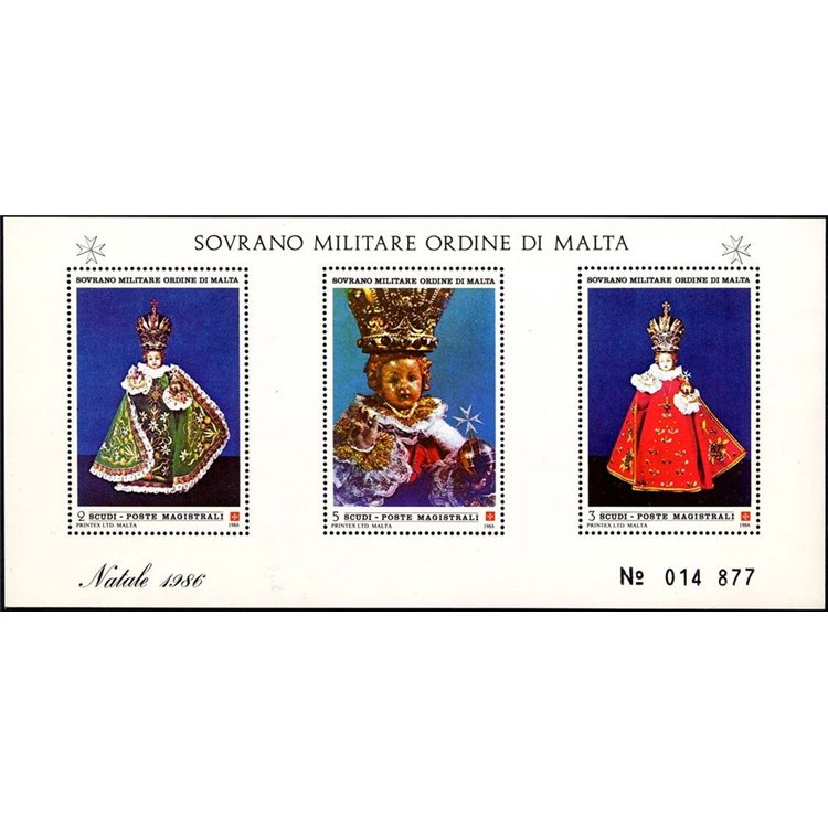SMOM 1986 Natale BF MNH**