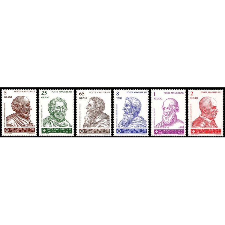 SMOM 1987 Grandi Maestri 6ª serie 6v MNH**