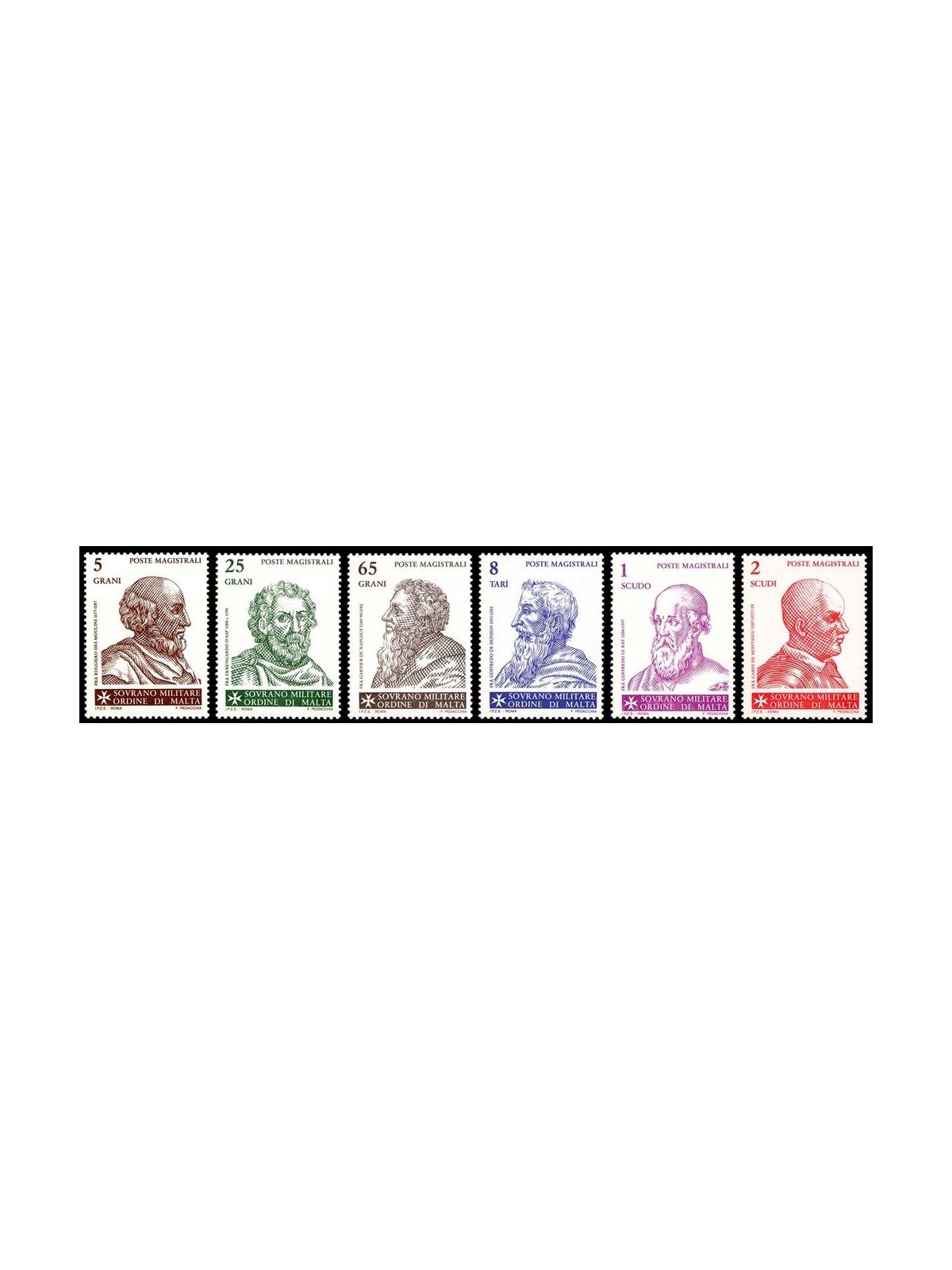 SMOM 1987 Grandi Maestri 6ª serie 6v MNH**
