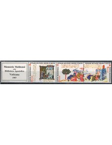 SMOM 1987 Melitensi Memoirs 3v MNH**