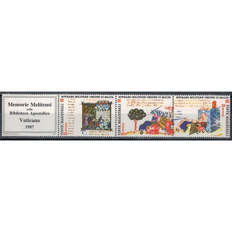 SMOM 1987 Melitensi Memoirs 3v MNH**