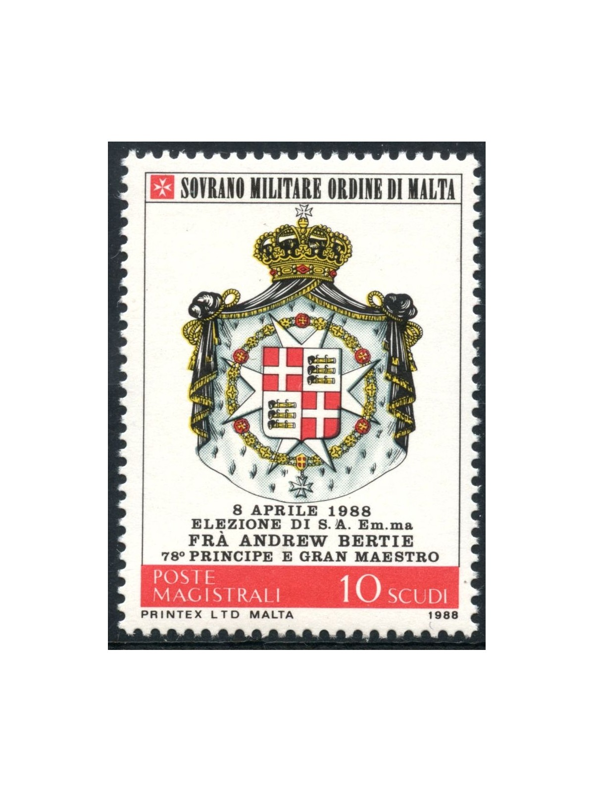 SMOM 1988 Andrew Bertie MNH**
