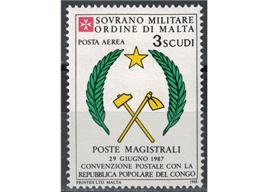 SMOM 1988 Convenzione postale con Congo MNH**