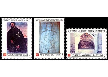 SMOM 1988 Vestigia Storico Artistiche, 2ª serie 3v MNH**