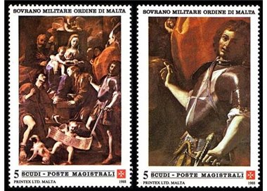 SMOM 1988 Christmas 2v MNH**