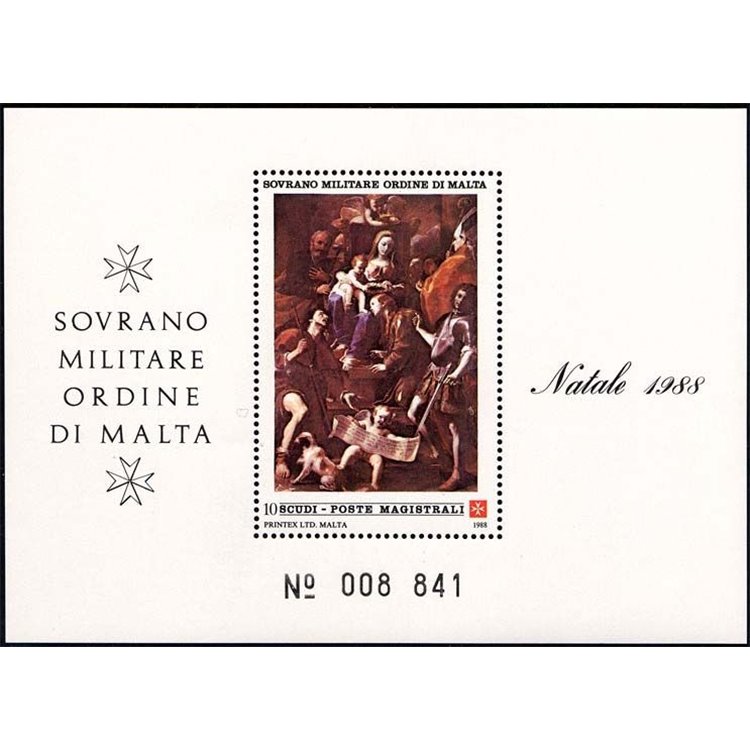 SMOM 1988 Christmas s/s MNH**