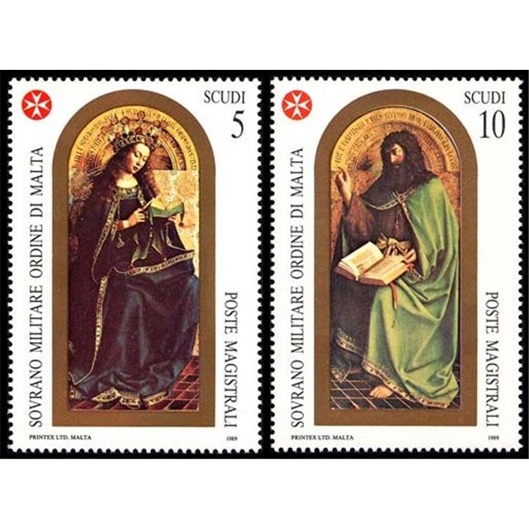 SMOM 1989 San Giovanni Battista 2v MNH**