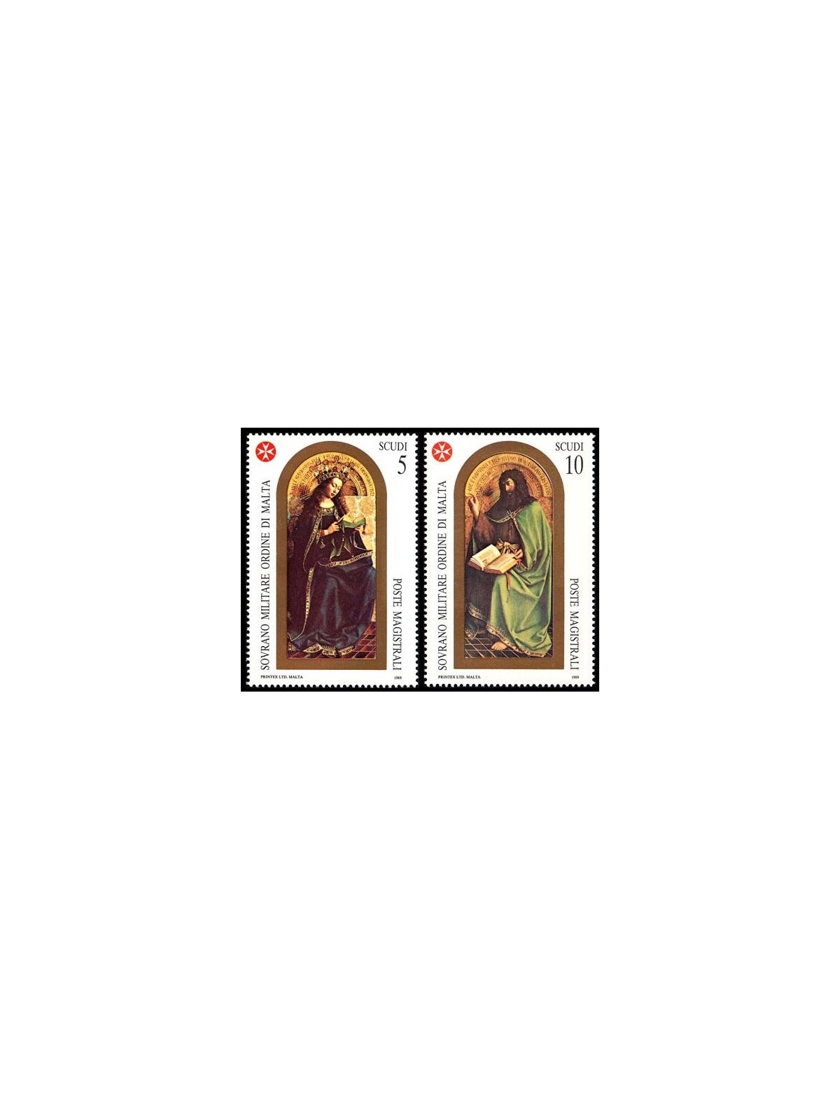 SMOM 1989 St. John the Baptist 2v MNH**