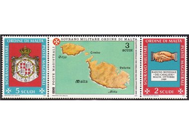 SMOM 1989 Knights' Gathering 3v MNH**