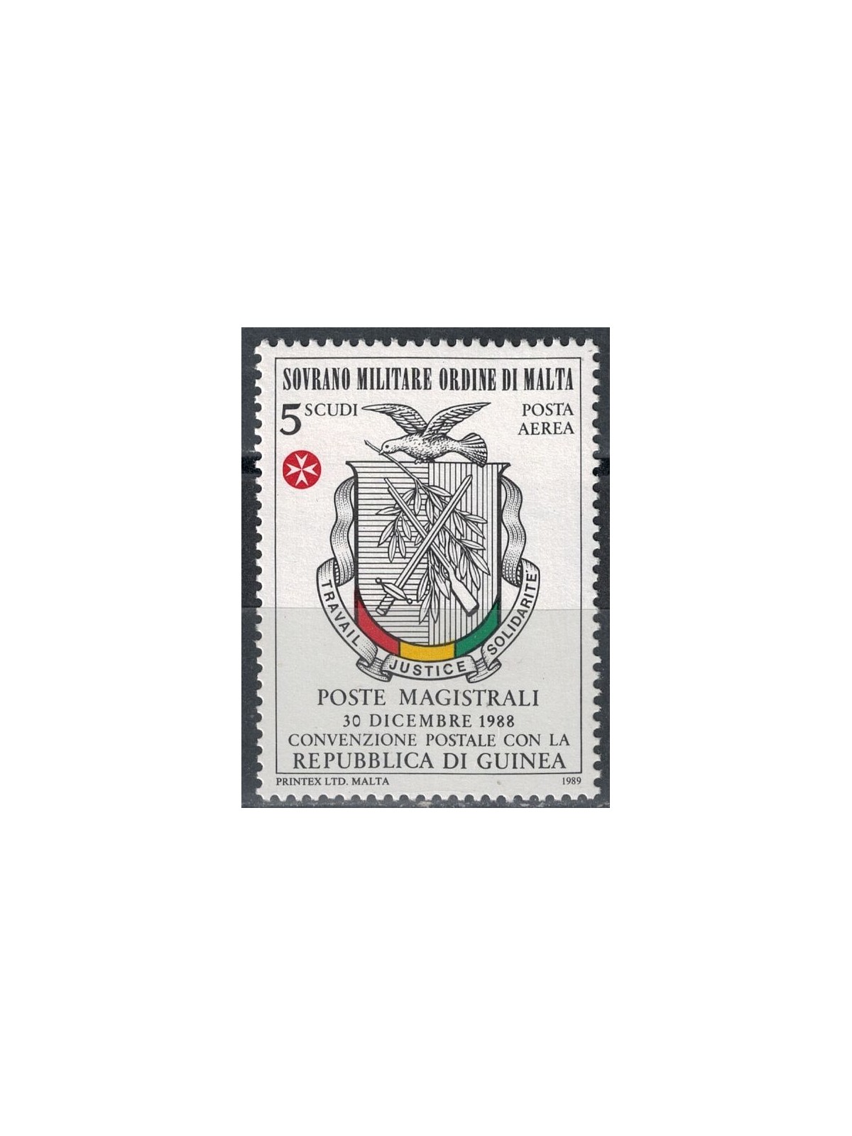 SMOM 1989 Convenzione postale con Guinea MNH**