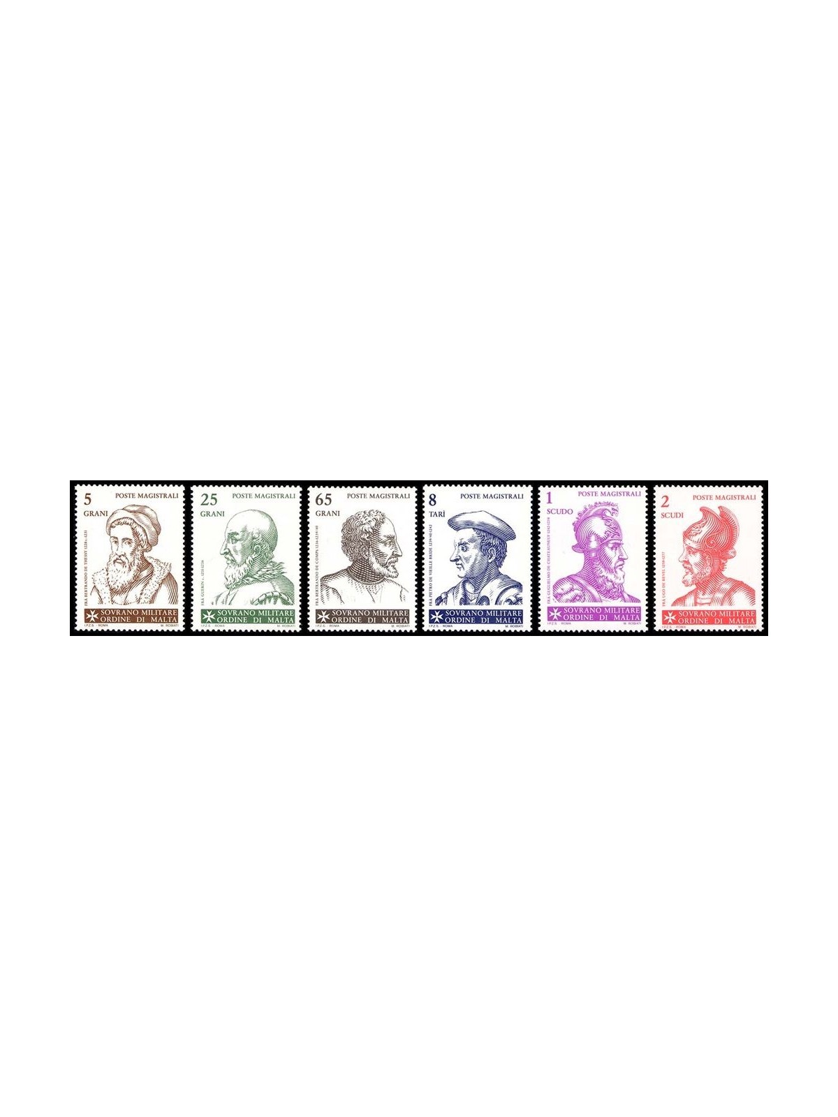 SMOM 1989 Grandi Maestri 7ª serie 6v MNH**
