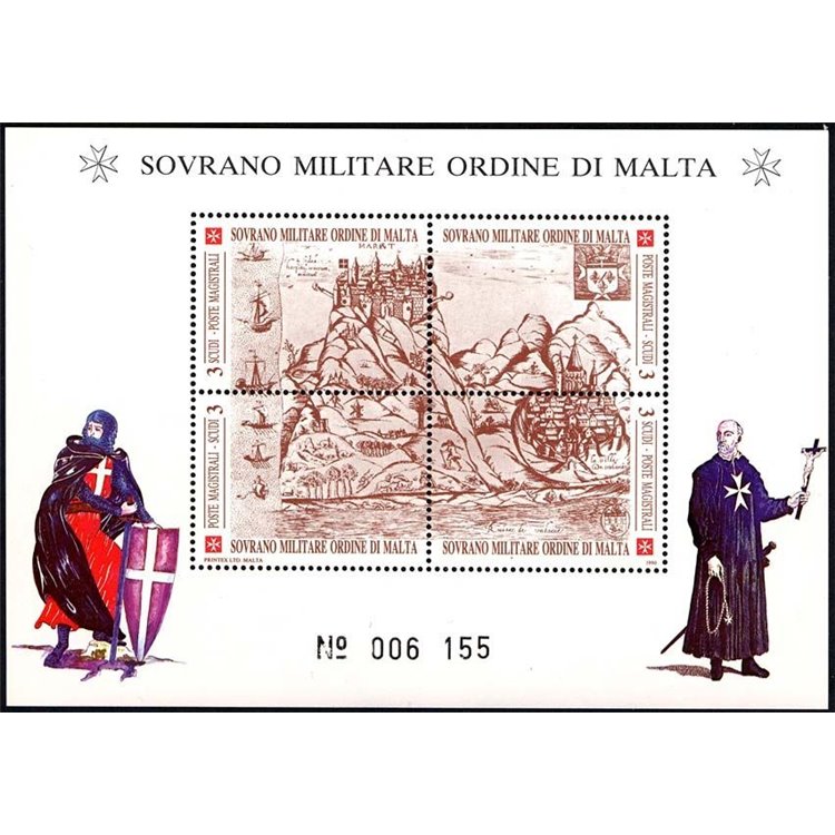 SMOM 1990 Antiche fortezze, 1ª serie BF MNH**