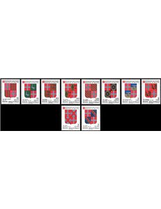 SMOM 1990 Coats of Arms of the Grand Masters 8th series 10v MNH**