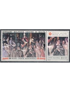 SMOM 1990 Historical Artistic Vestiges, 3rd series 2v MNH**