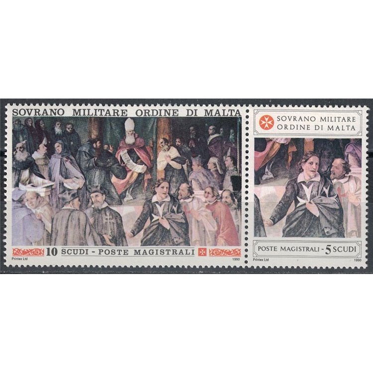 SMOM 1990 Vestigia Storico Artistiche, 3ª serie 2v MNH**