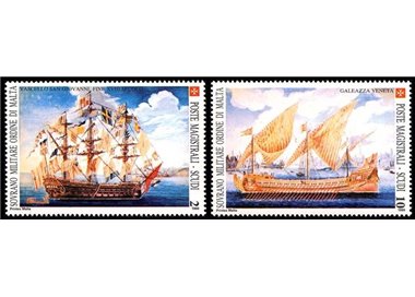 SMOM 1990 Ancient ships, 2nd series 2v MNH**