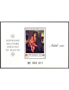 SMOM 1990 Christmas s/s MNH**