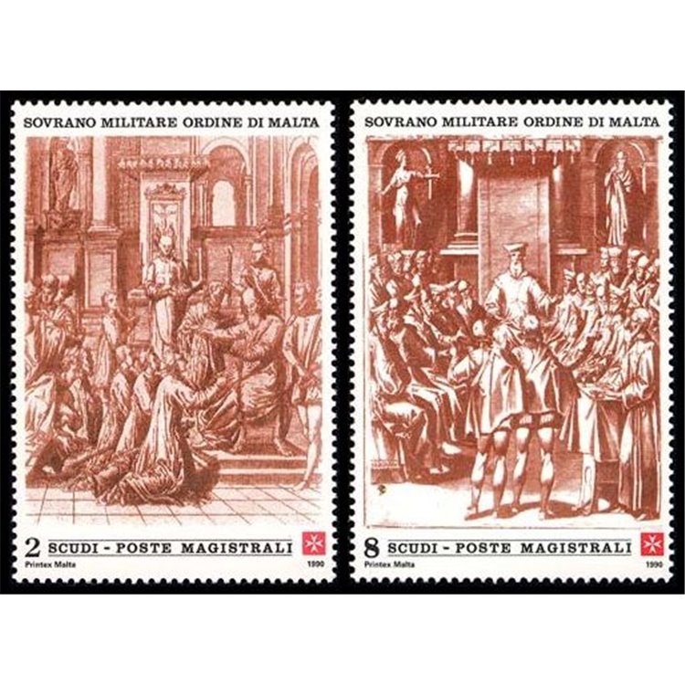 SMOM 1990 Solemnity, 1st series 2v MNH**