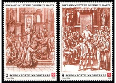 SMOM 1990 Solemnity, 1st series 2v MNH**