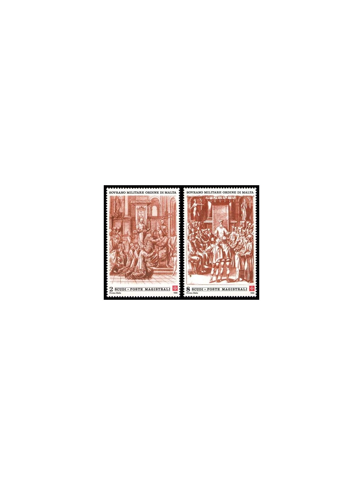SMOM 1990 Solemnity, 1st series 2v MNH**