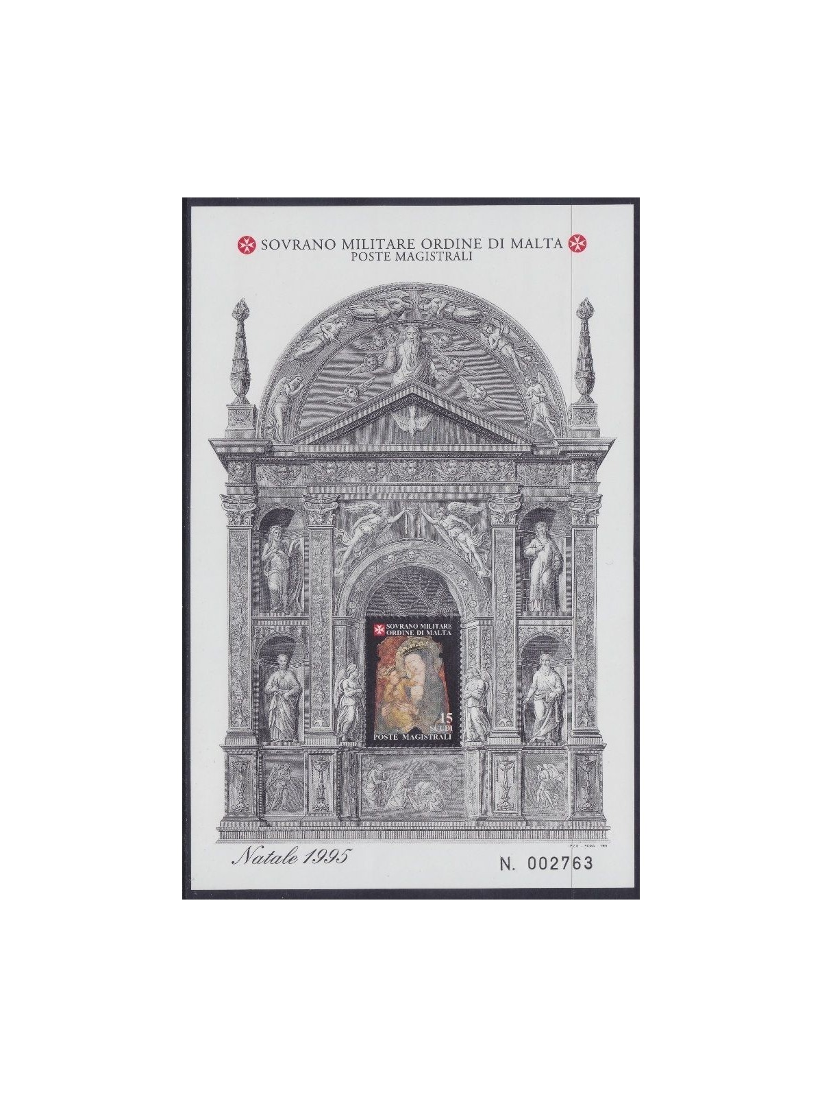 SMOM 1995 Natale BF MNH**