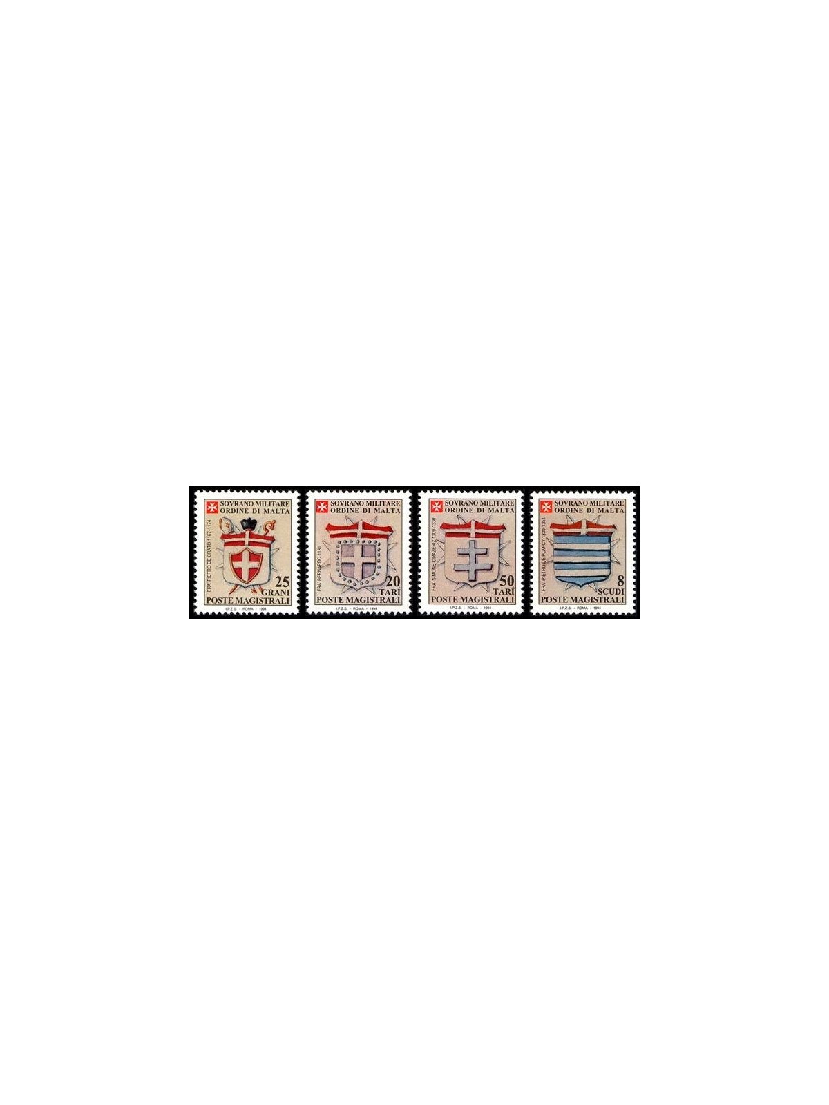 SMOM 1994 Stemmi dei Gran Priori, 1ª serie 4v MNH**