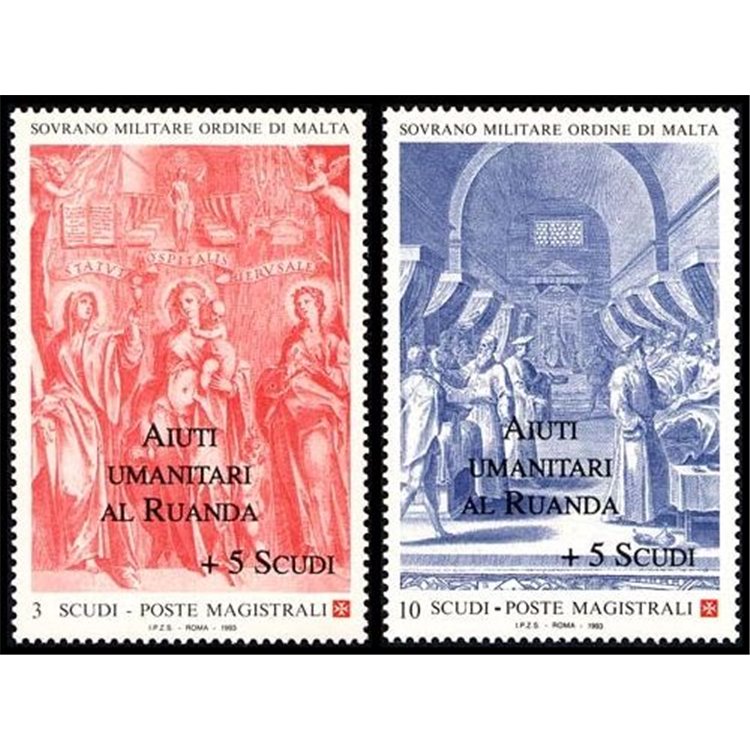 SMOM 1994 Aiuti Umanitari al Ruanda 2v MNH**