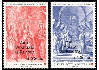 SMOM 1994 Humanitarian Aid to Rwanda 2v MNH**