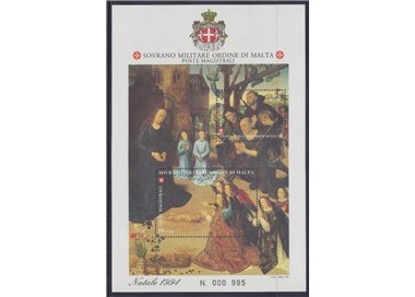 SMOM 1994 Christmas s/s MNH**