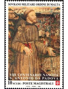 SMOM 1995 S. Antonio da Padova MNH**