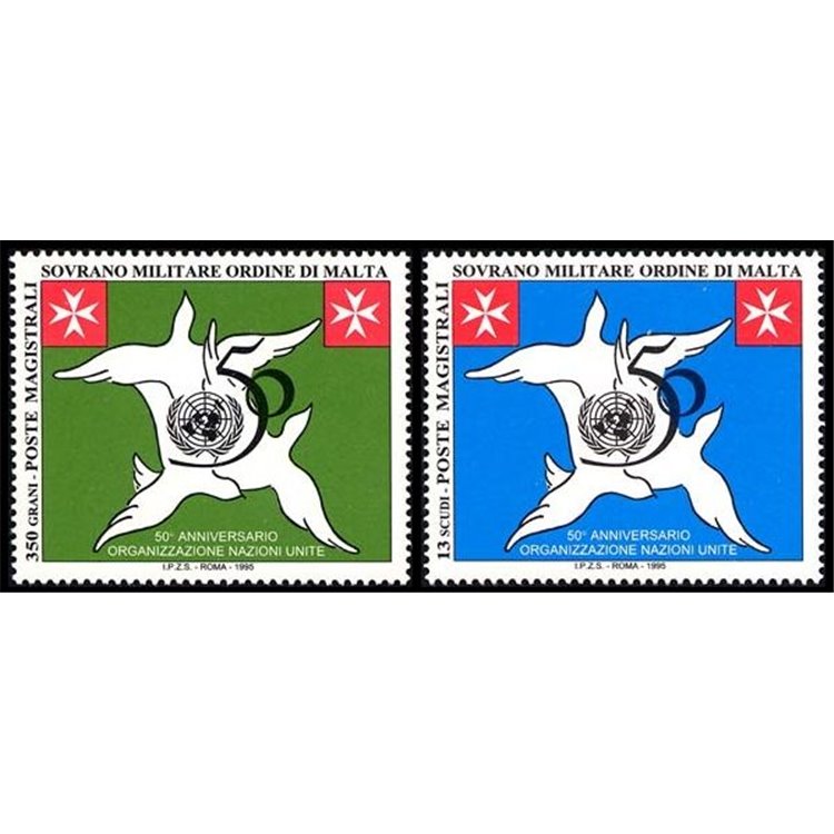 SMOM 1995 Anniversario ONU 2v MNH**