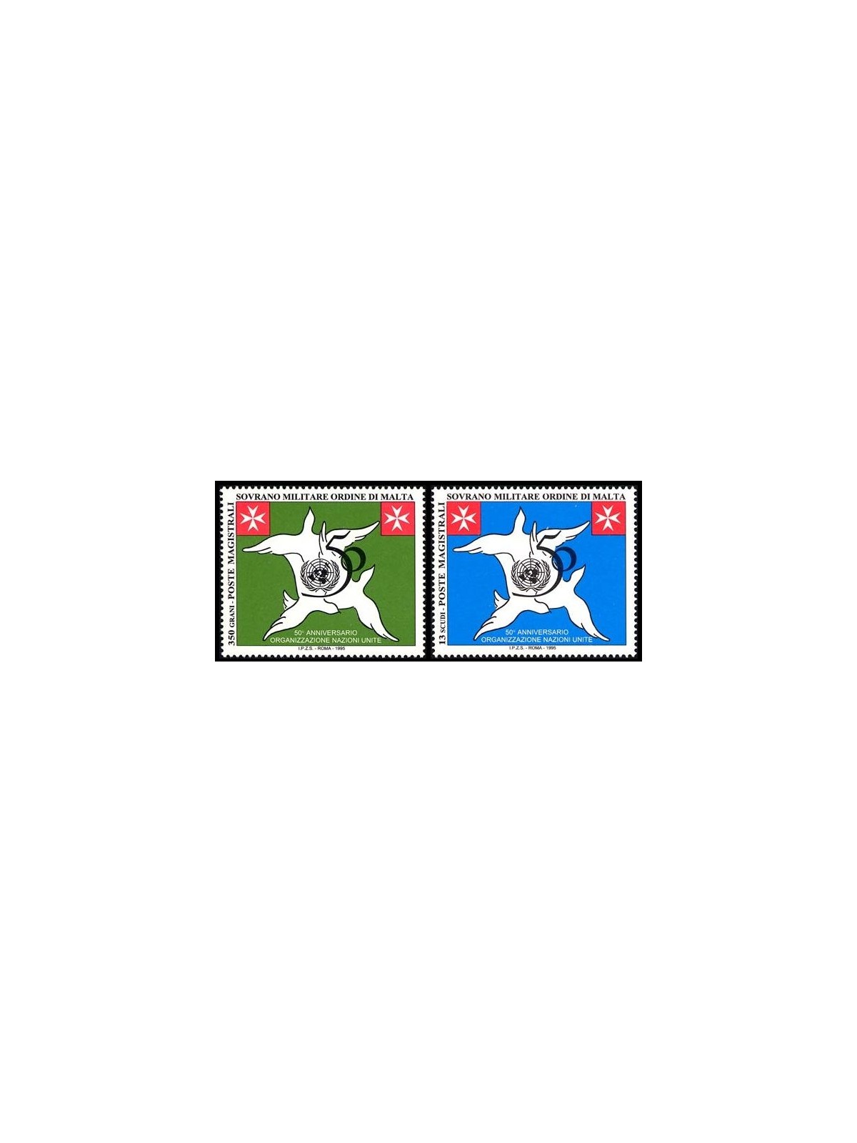 SMOM 1995 UN Anniversary 2v MNH**