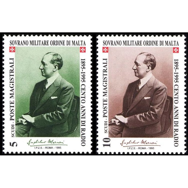 SMOM 1995 Centenary of the Radio 2v MNH**