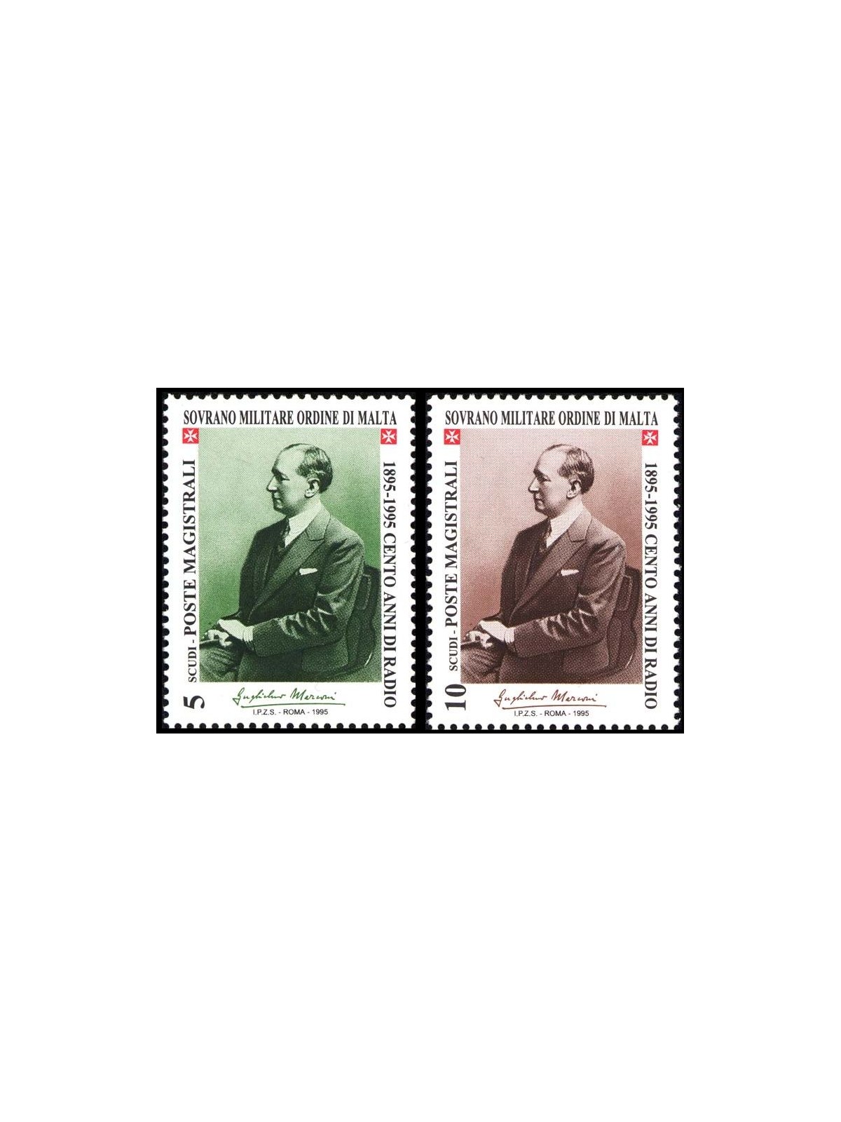 SMOM 1995 Centenary of the Radio 2v MNH**