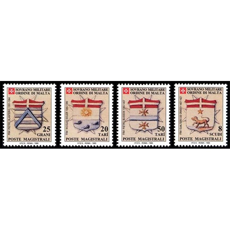 SMOM 1995 Coats of Arms of the Grand Priors, 2nd series 4v MNH**