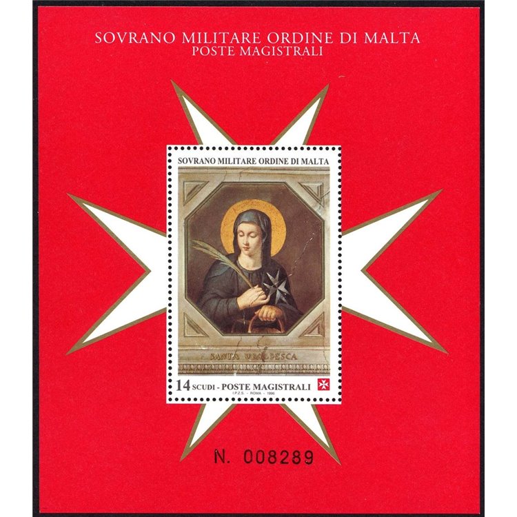 SMOM 1996 Santa Ubaldesca BF MNH**