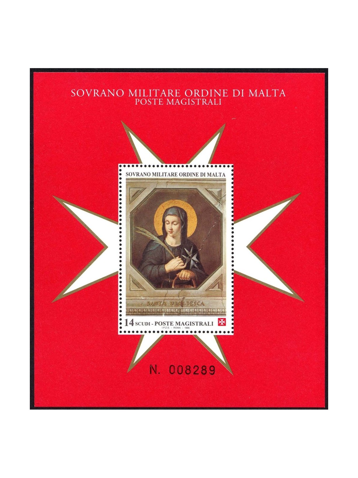 SMOM 1996 Santa Ubaldesca BF MNH**