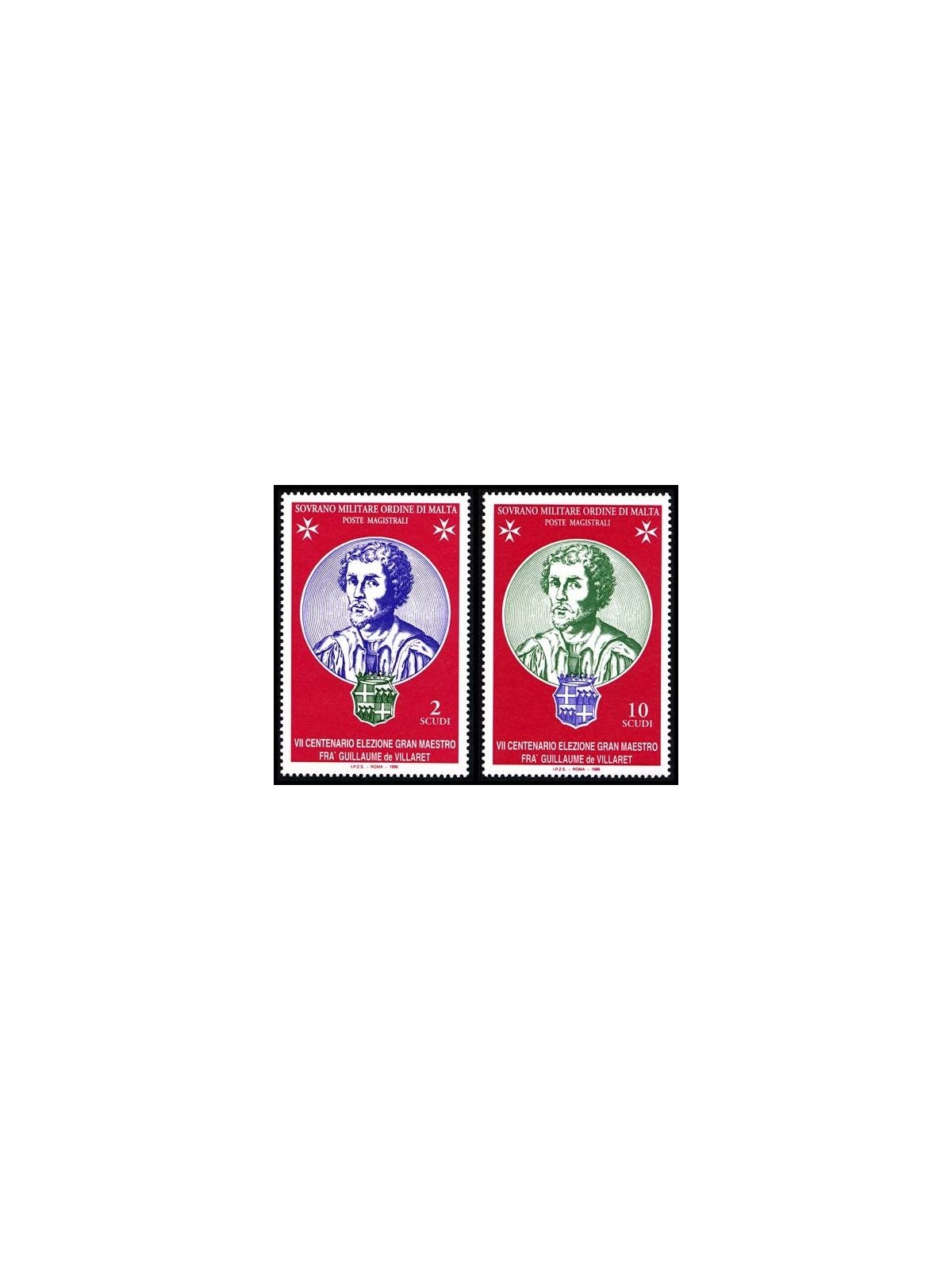 SMOM 1996 Gran Maestro frà Guillaume 2v MNH**