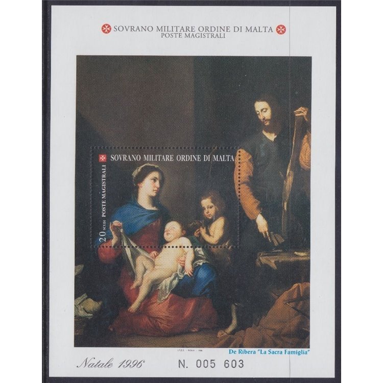SMOM 1996 Christmas s/s MNH**