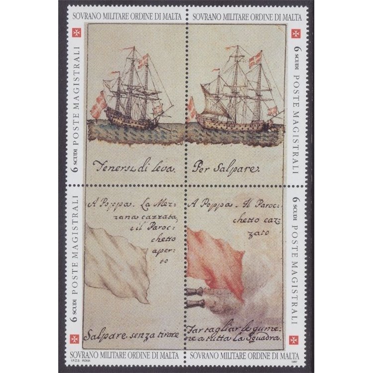 SMOM 1997 Storia della marina, 2ª serie 4v MNH**